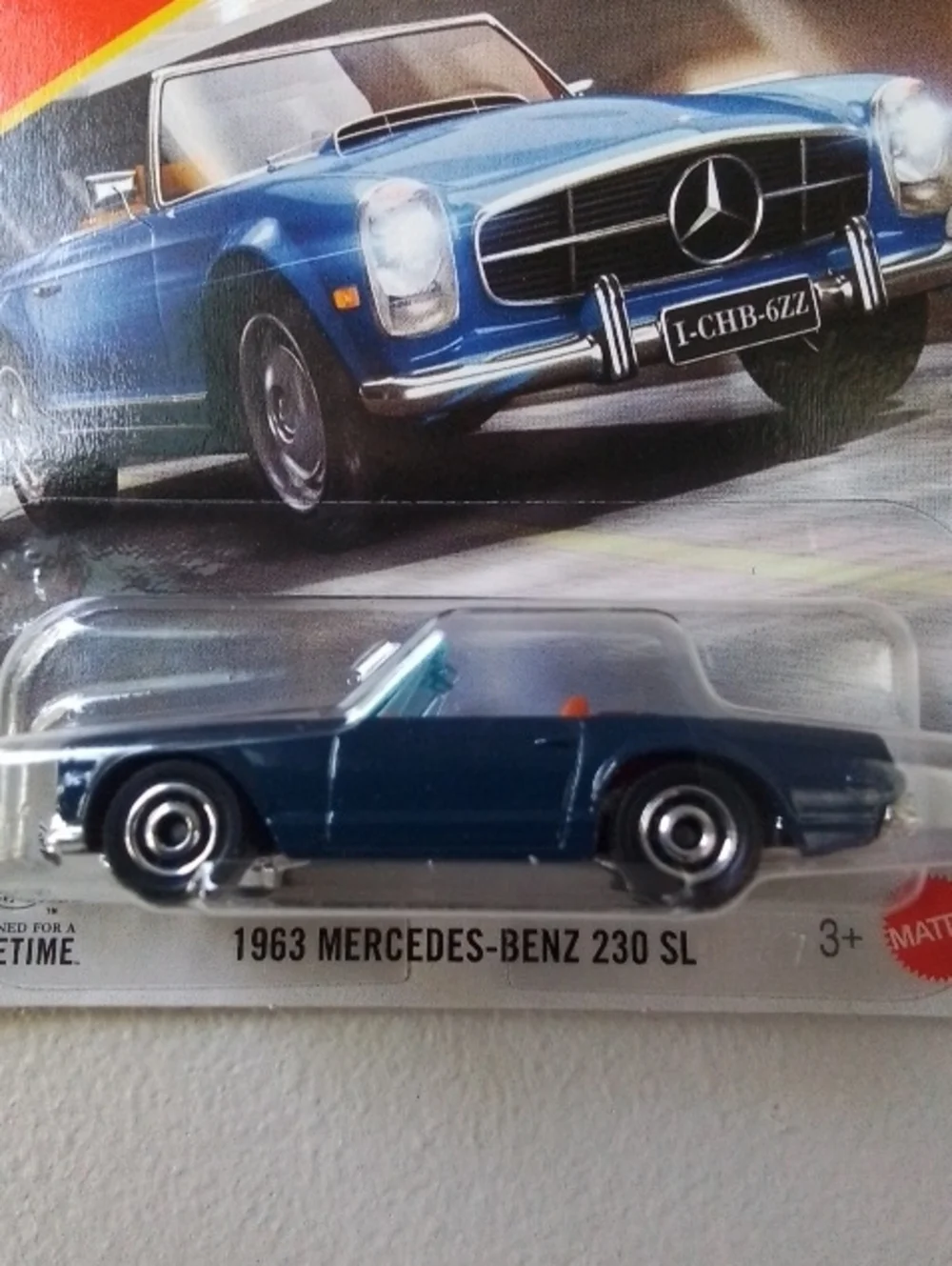 Mattel Blue 1963 Mercedes-Benz 230 SL Toy Car